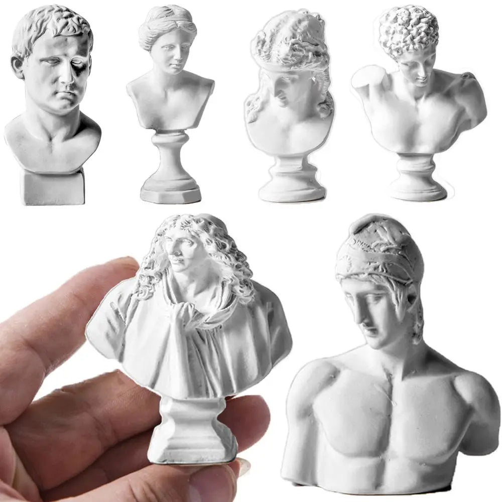Office ornament inventory for interior decoration, plaster portraits, Myenson Greek figurine, famous sculpture, plaster bust statue