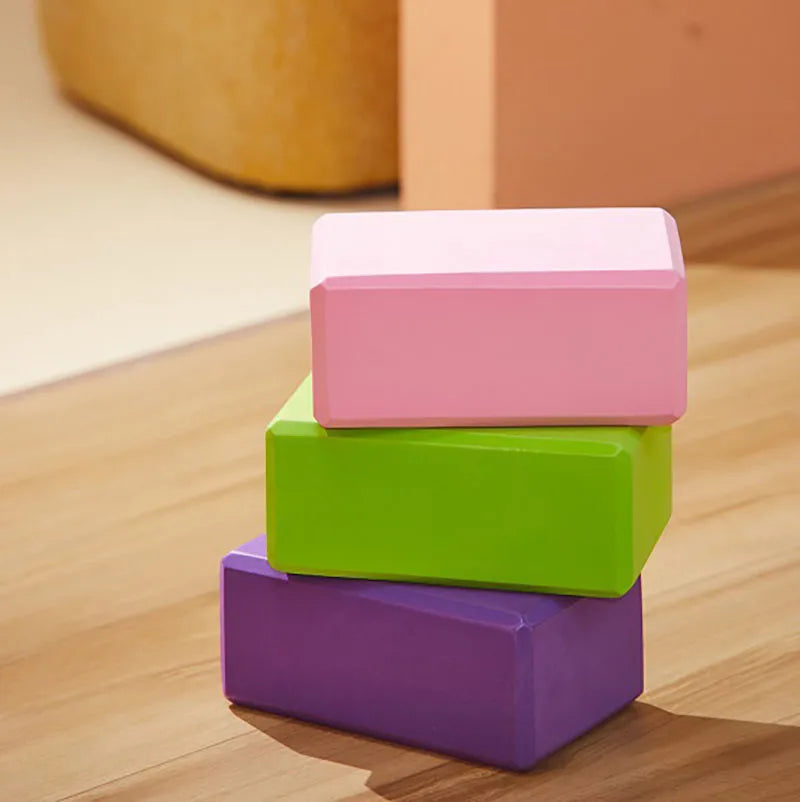 Blocs de Yoga haute densité 1 pièce, briques de Fitness d'entraînement en mousse EVA, blocs de gymnastique antidérapants à poignée extensible Pilates, gymnastique