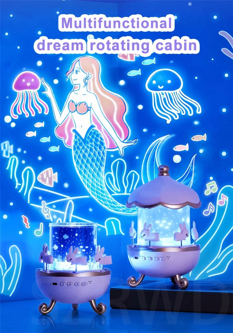Projecteur de veilleuse pour enfants, chambre d'enfant, Rotation spatiale, lampe de nuit Led rechargeable par USB, 12 films, cadeau d'anniversaire et de noël