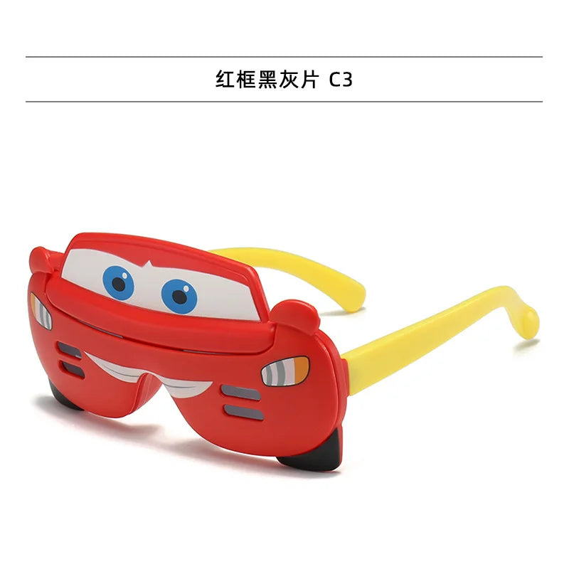 Dessin animé voiture fête polarisé enfants lunettes de soleil lunettes enfants voiture Flip couverture lunettes enfant doux protéger ombre lunettes UV400 Oculos