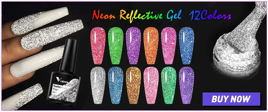 Venalisa vernis à ongles Gel à paillettes réfléchissantes couleur néon couverture complète Pigment Nail Art manucure tremper l'émail vernis Gel UV