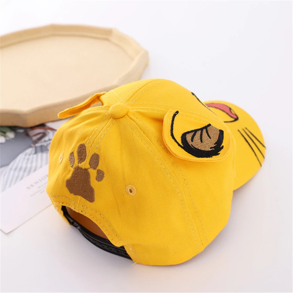 Children's Baseball Cap, New Autumn/Summer Fashion for Boys and Girls, Cartoon Tiger Spring Outdoor Sun Hat
