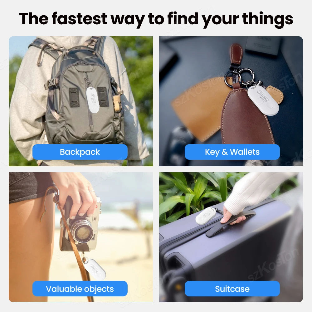 Localisateur Global d'étiquette intelligente, Mini traceur GPS, fonctionne avec iOS, trouver mon application, localisateur Anti-perte pour clés, portefeuille, bagages de voiture
