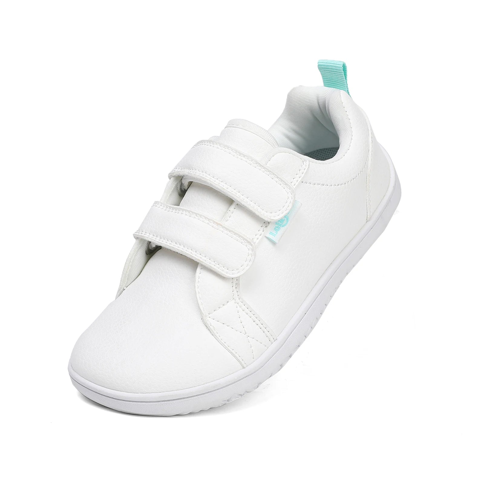 Chaussures Pieds Nus en Cuir Artificiel pour Garçon et Fille, Baskets Légères, Larges, Minimalistes, à la Mode, avec Boucle à Crochet, Plates de Marche
