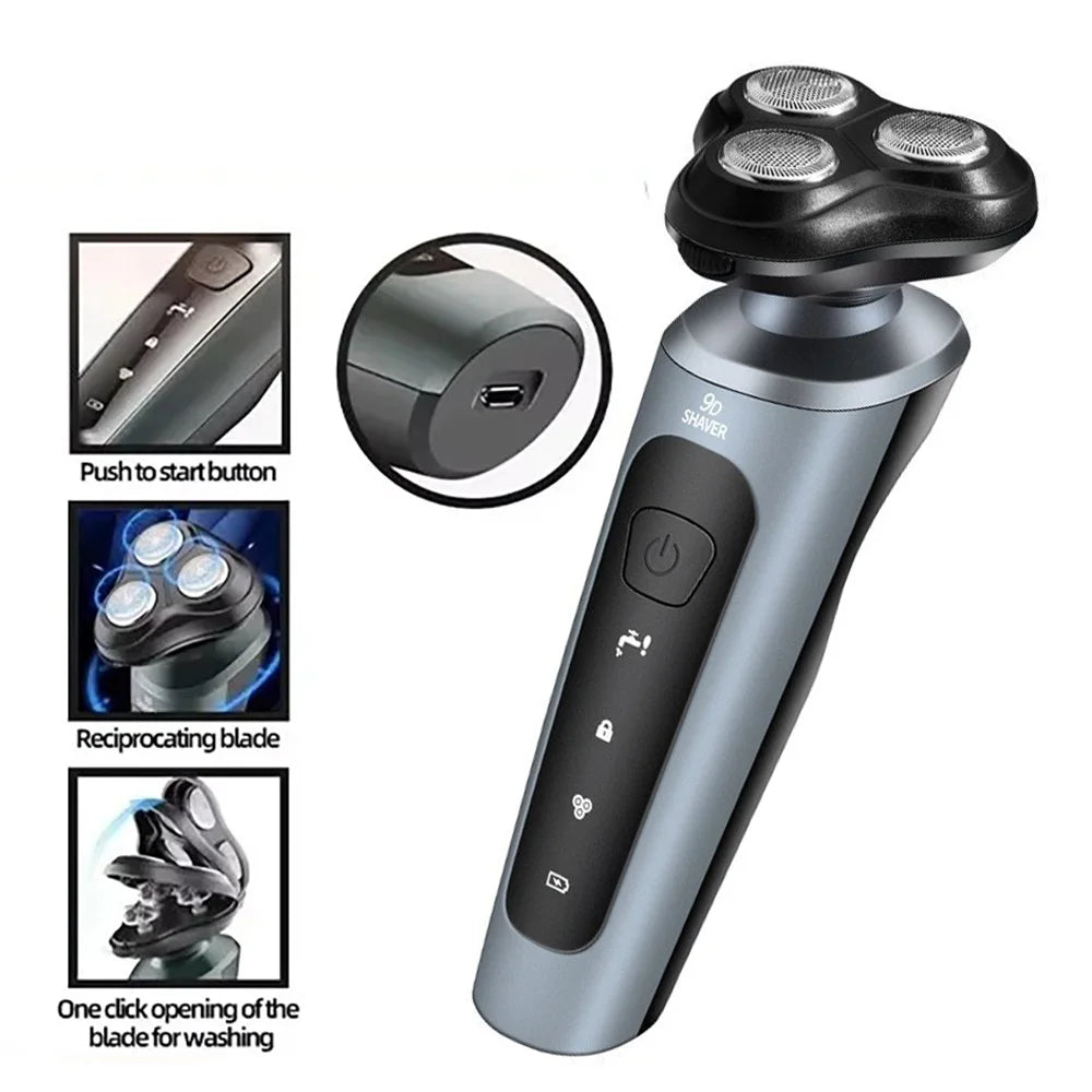 Rasoir ours rasoir pour hommes Intelligent humide sec barbe rasage tondeuse rasoir barbe dissolvant ABS tondeuse Rechargeable