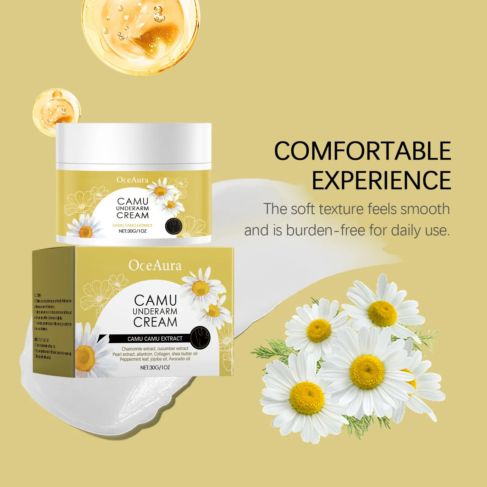 Crème déodorante pour les aisselles, prévient les odeurs corporelles, sueur, odeur des aisselles, propre, frais, garde sèche, fraîche, non irritante