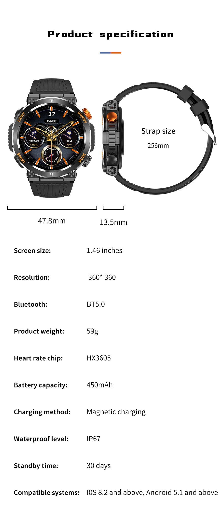 Montre connectée de sport pour hommes, écran tactile HD 2023x360, étanche, surveillance de la santé, appel Bluetooth, nouvelle collection 360
