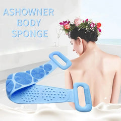 Silicone Body Scrubber, Back Massager, Exfoliating Sponge, Bath Brush, Bathroom, Shower Brush, Body Wash, Hair Removal, Bath Sponge
