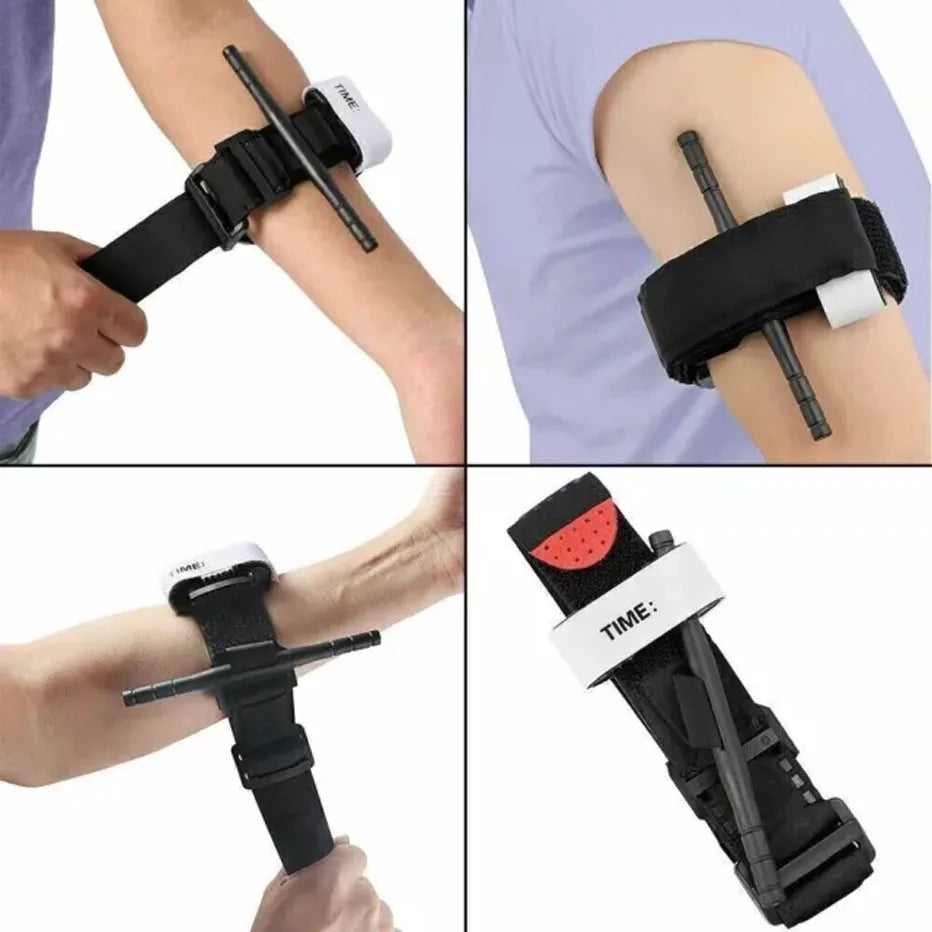 Garrot Militaire Aïen de Survie, Sangle d'Urgence Médicale Spinning, Ceinture de Traumatologie, Exploration en Plein Air