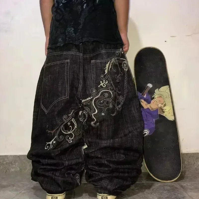 Jeans à jambes larges unisexes pour femmes, pantalons de vadrouille chauds, Street Y2K, Hip Hop, Joker Respzed, New Clearance Spot, American Fashion