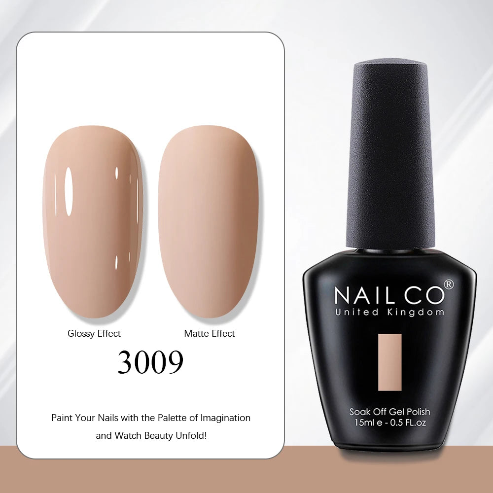 NAILCO 15ml Vernis à ongles Gel Vernis Semi Permanent UV Gel Vernis manucure Vernis Nail Art Nude Gel Poliish