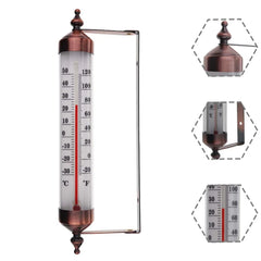 Therye.com-Thermomètres extérieurs, effet bronze, mur extérieur, serre, terrasse solaire, jardin extérieur