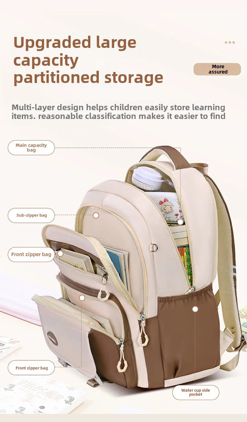 Sac à dos d'école pour enfants avec pendentif de dessin animé pour enfants adolescent Kawaii cartable filles enfants orthopédie sacs à dos imperméables sac