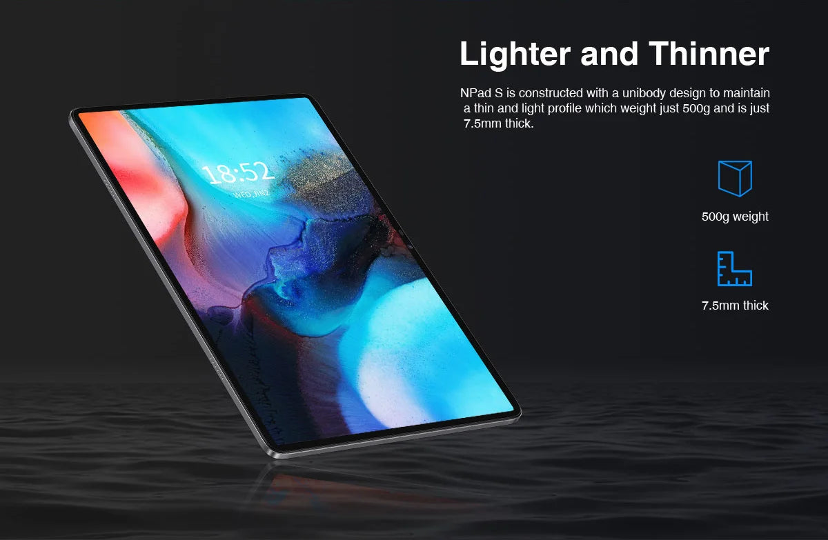 N-ONE NPad S 2023 10.1 pouces Tablette Pad 1280X800 HD 4GB 64GB Android 12 MTK8183 8-Cores 6600mAh Double WIFI BT5.0 Tablettes
