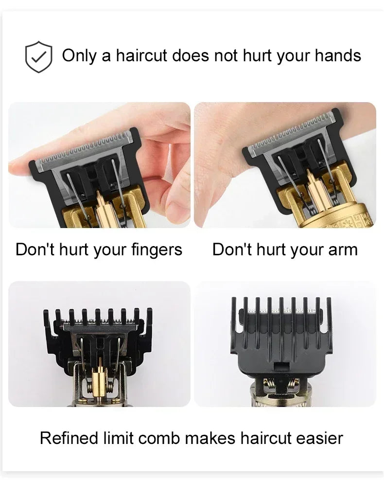 Tondeuse à cheveux électrique T9 pour hommes, tondeuse à barbe, tondeuse à cheveux Linge, machine de découpe de cheveux, barbier professionnel, rasoir