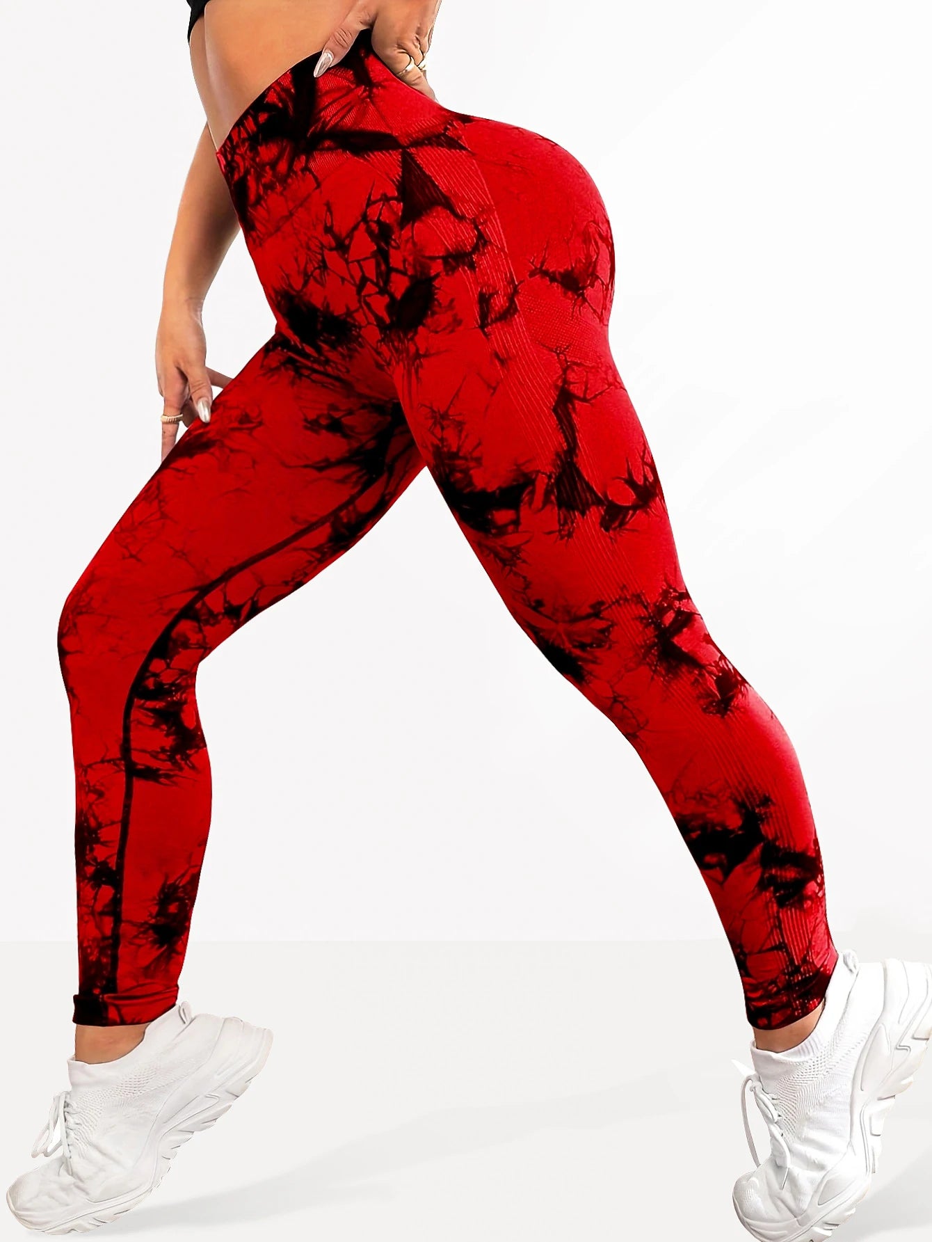 Pantalon de Yoga sans couture pour femmes, teinture par nouage, taille haute, doux et confortable, vêtements de sport, Leggings d'entraînement, collants