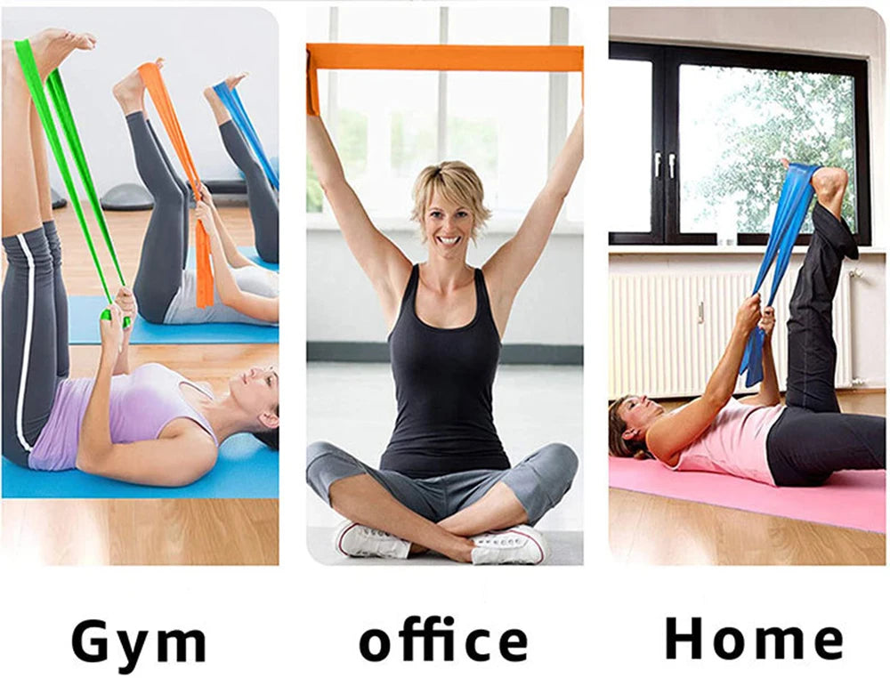 Bandes de résistance Pilates Yoga Sport entraînement Fitness exercice maison gymnastique bande élastique en caoutchouc naturel Latex Yoga accessoires
