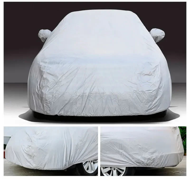 Full car cover, indoor and outdoor protection, sunshade, dustproof, UV-resistant, universal for sedans and SUVs