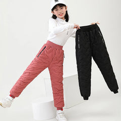 Filles hiver chaud mode cachemire coton pantalon pour garçons âgés de 3 à 12 ans enfants décontracté imperméable épaissir pantalons de survêtement vêtements pour enfants