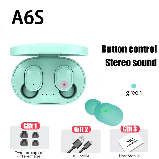 TWS A6S casque sans fil écouteurs Bluetooth casque Sport stéréo Bluetooth écouteurs pour iPhone 15 Huawei Xiaomi Redmi téléphones