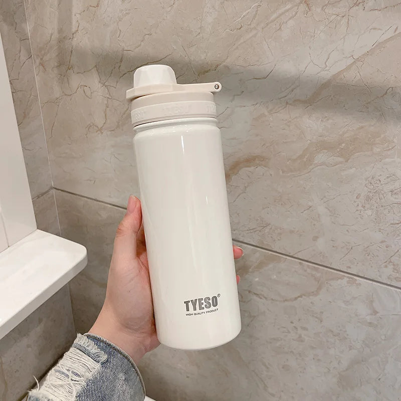 Tyeso – bouteille d'eau Thermos en acier inoxydable, flacon sous vide de Sport Portable, garde le froid et la chaleur, tasse thermique, gobelet isolé pour voiture