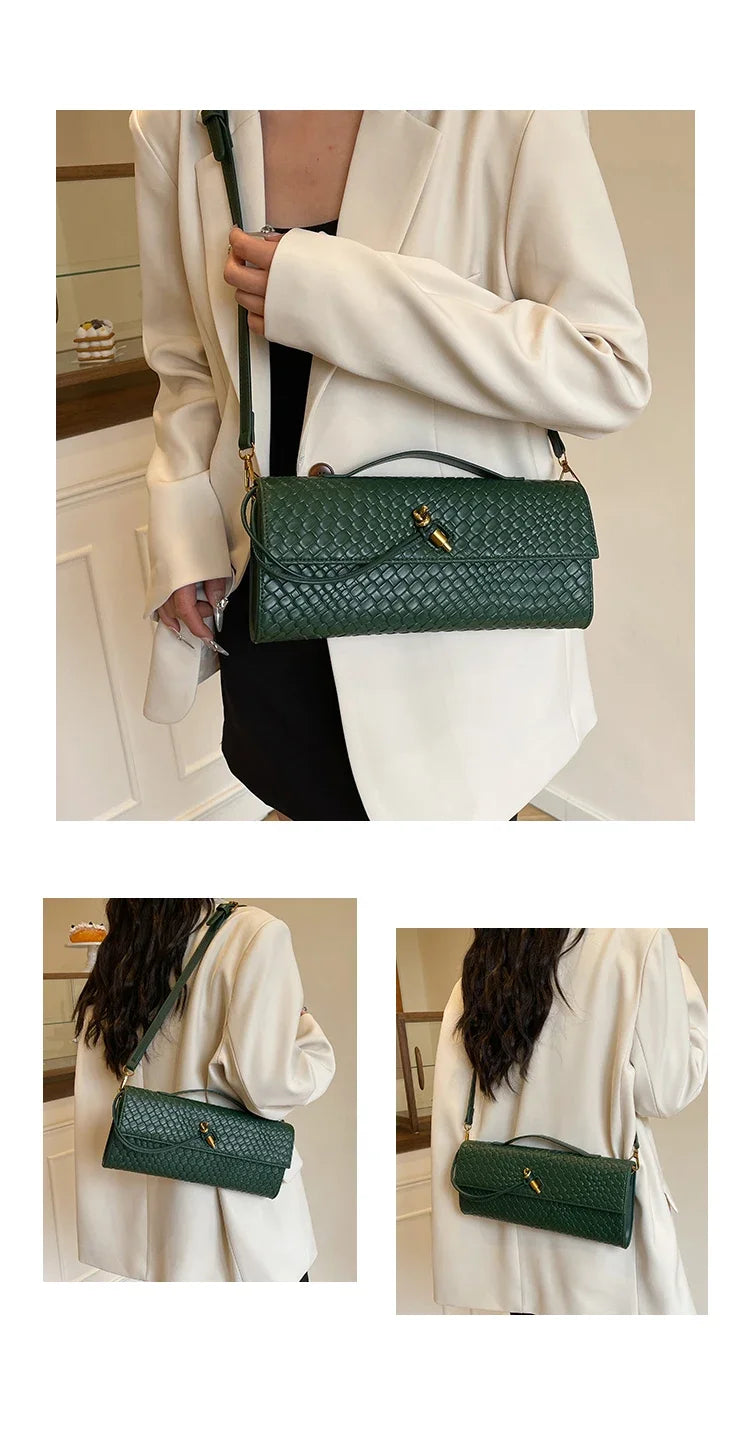 Elegant designer-inspired women's handbag - Luxury branded leather shoulder tote with optional shoulder strap 