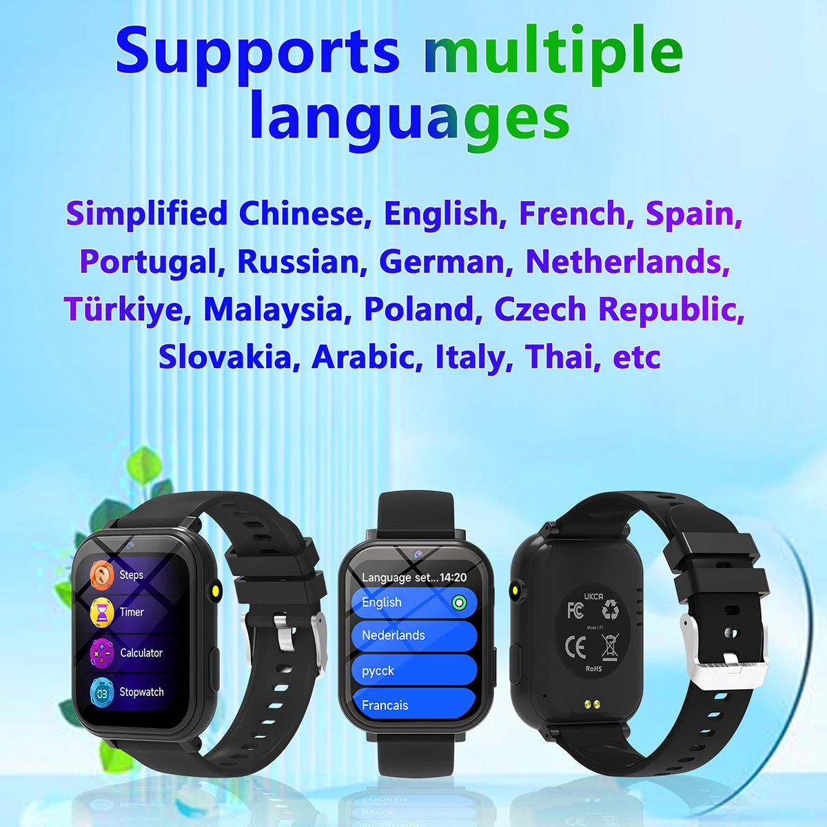 Nouveaux enfants Smartwatch jeux HD caméra frontale surveillance du sommeil lampe de poche électronique écran tactile alarme calculatrice cadeau garçons filles