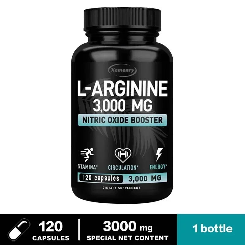 L-Arginine - Soutient la croissance musculaire, favorise la circulation sanguine et améliore l'immunité, améliore l'endurance et les performances