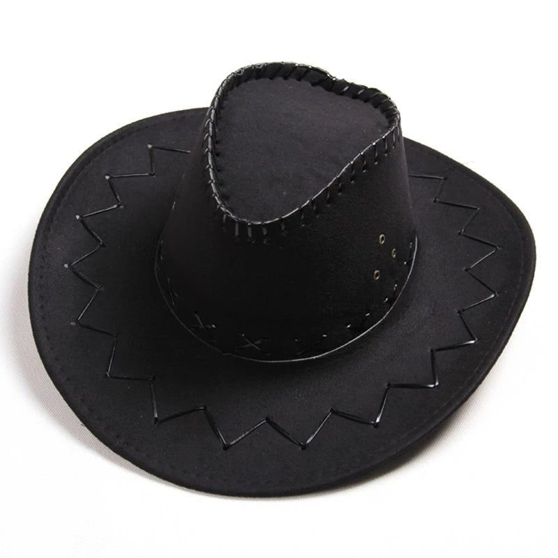 Chapeau de cowboy occidental à bord incurvé pour enfants, chapeau de soleil extérieur pour tout-petits, cadeaux d'anniversaire pour enfants, casquette de vacances, chapeau de cosplay de fête, nouveau