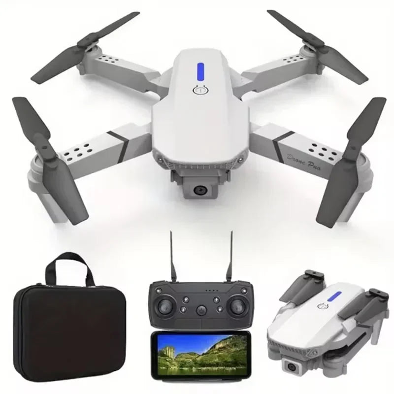 2024 nouveau E88 Pro WIFI FPV Drone grand Angle HD 4K 1080P caméra hauteur tenir RC pliable quadrirotor hélicoptère jouets cadeau