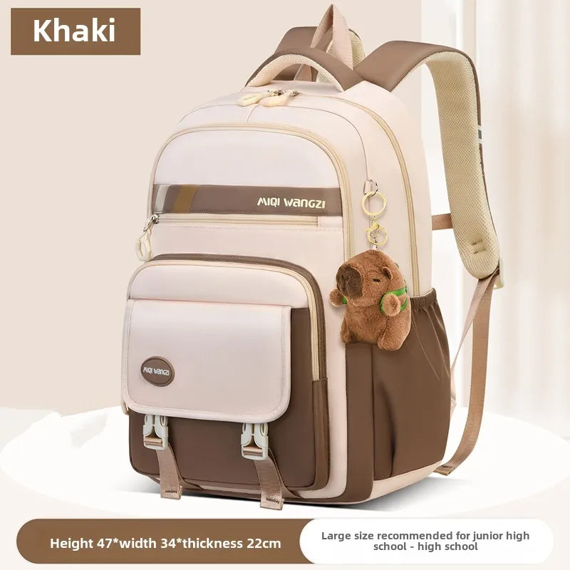 Sac à dos d'école pour enfants avec pendentif de dessin animé pour enfants adolescent Kawaii cartable filles enfants orthopédie sacs à dos imperméables sac