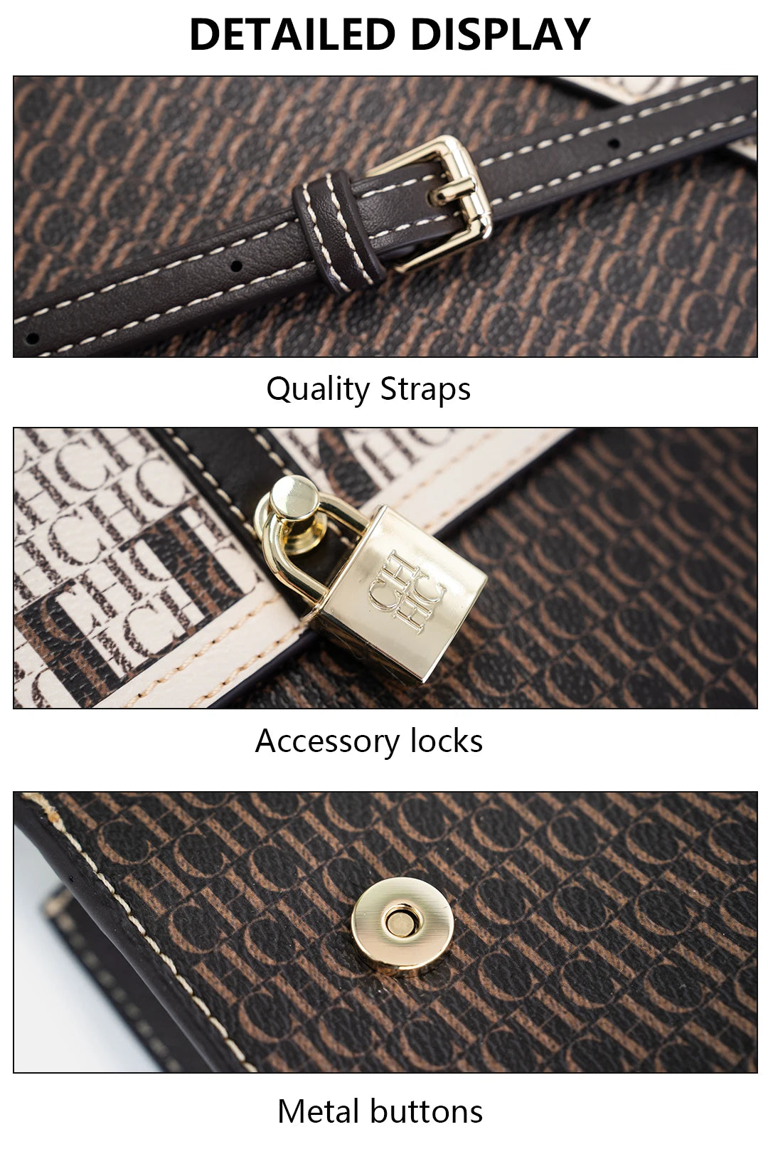 Exquisite and fashionable handbag, lightweight niche, luxury brand with lock, new casual shoulder bag for women 