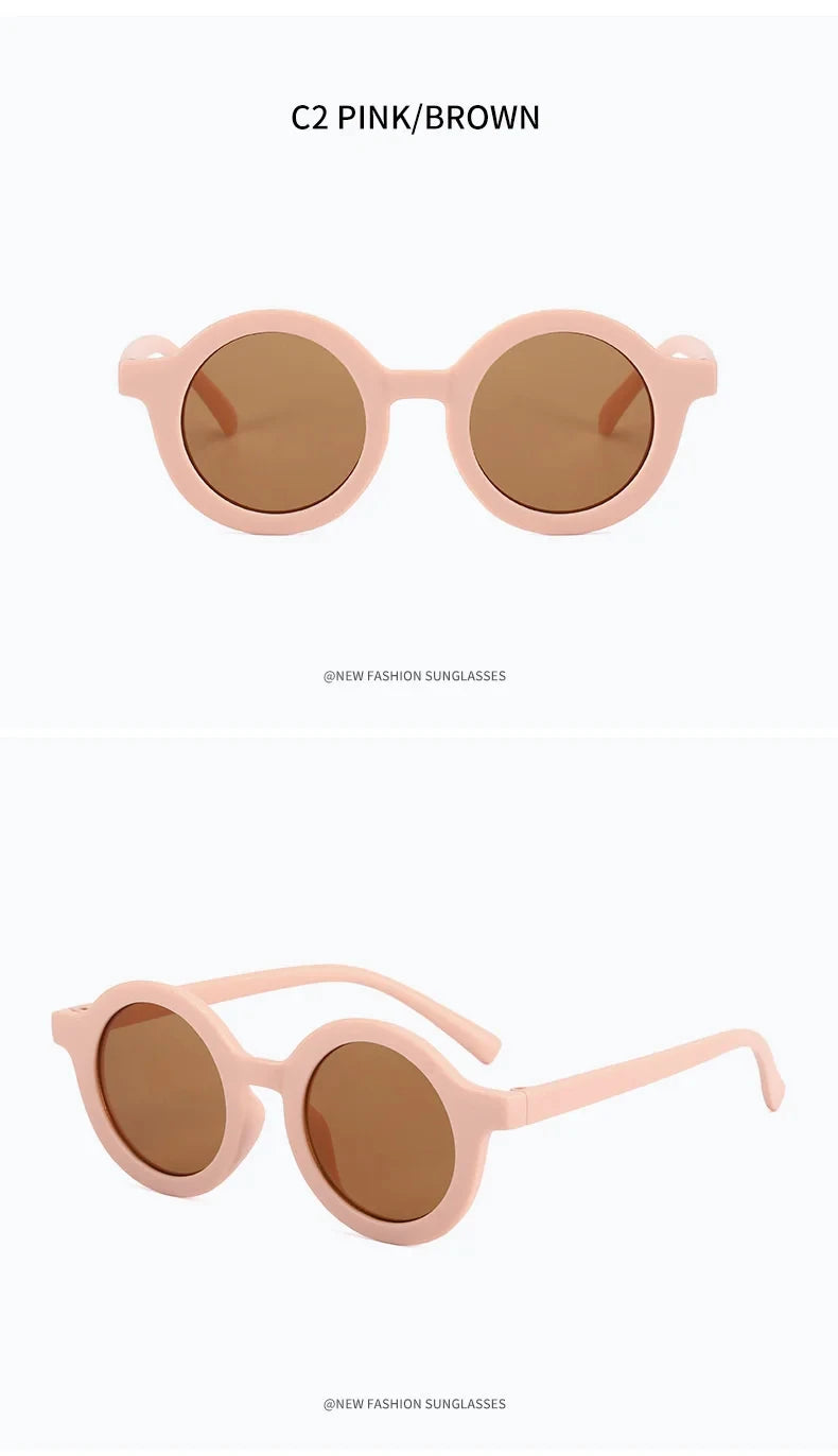 Lunettes de soleil tendance pour enfants de 1 à 8 ans, verres dépoli et décoratifs