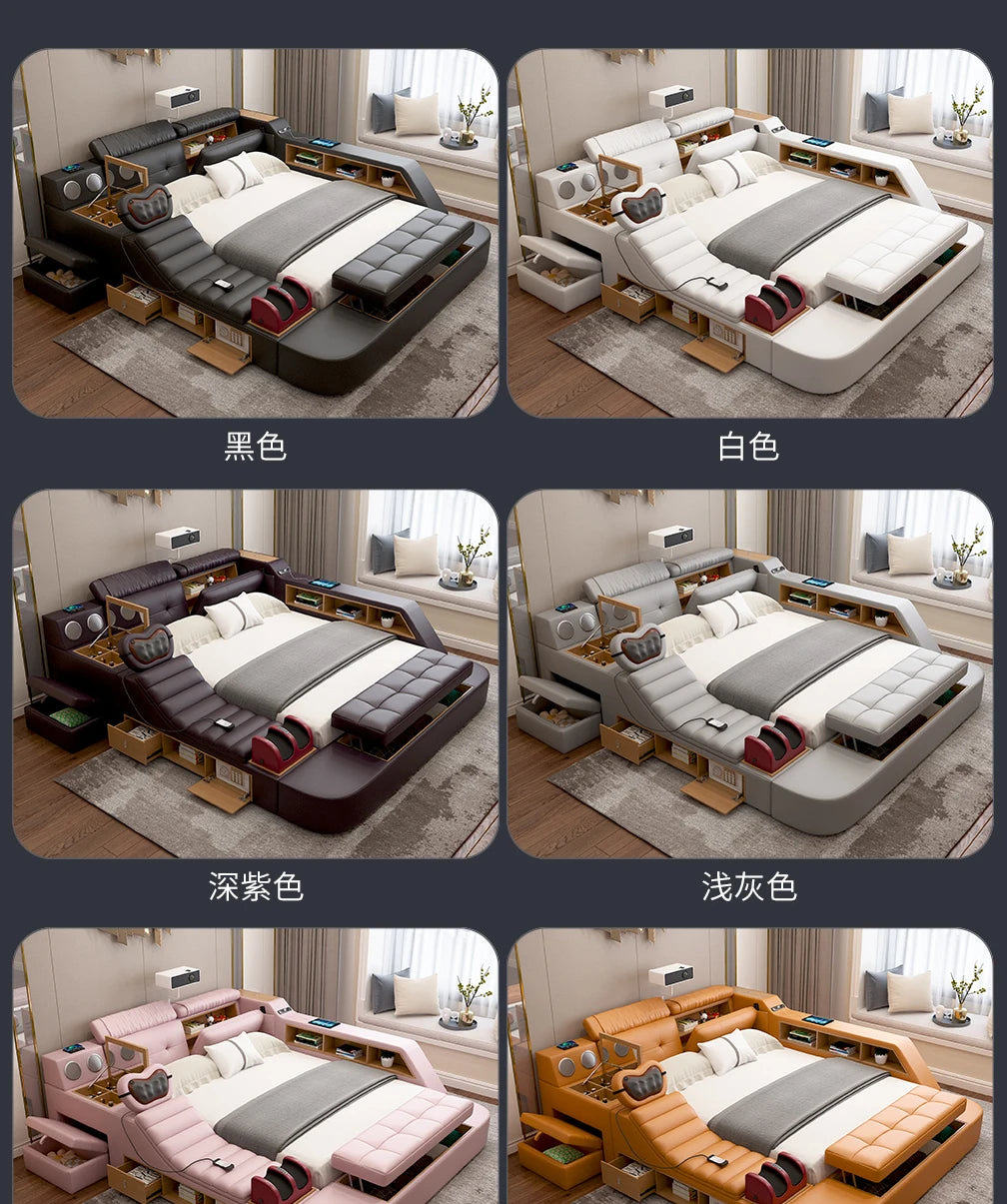 Lits minimalistes uniques lecture fantaisie King commodes de couchage lits Massage Muebles intelligents Para dortoir meubles de chambre