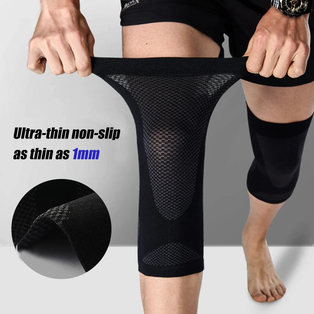 1 paire de genouillères de sport basket-ball soutien élastique Ultra mince genouillère volley-ball genou protecteur Rodillera Deportiva genouillères