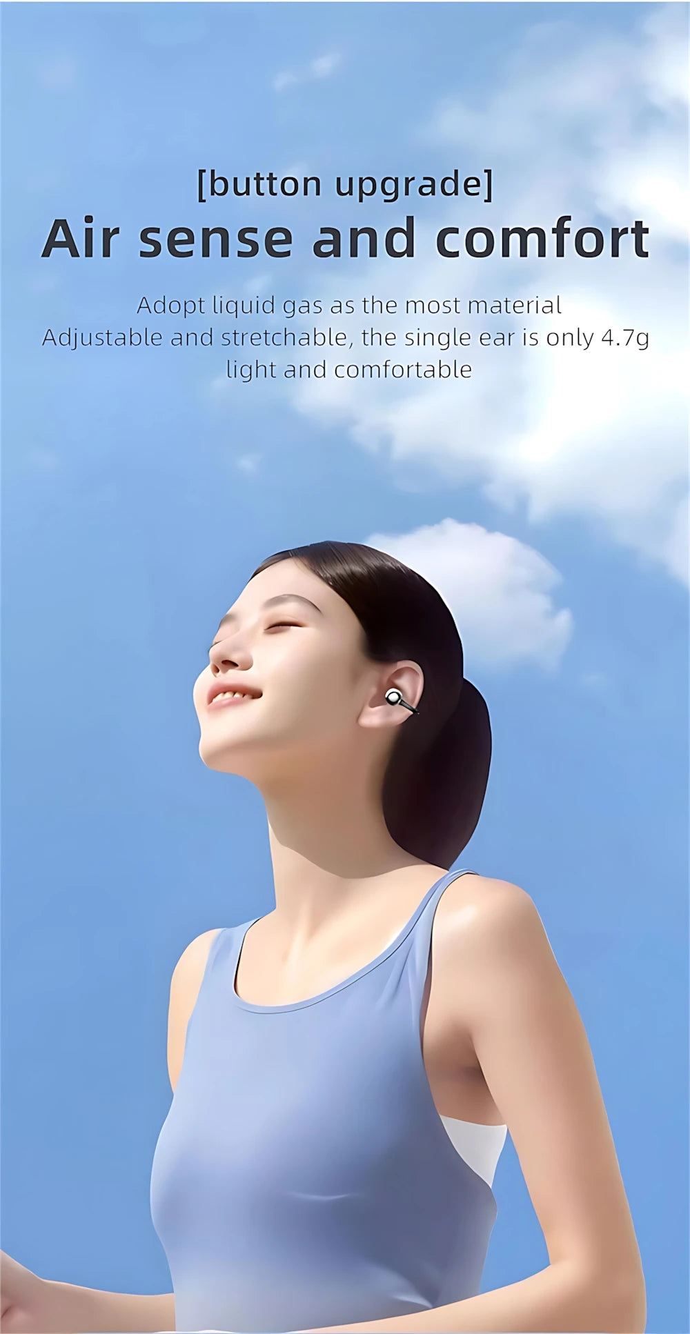 Casque sans fil Fone Bluetooth casque avec micro mains libres suppression du bruit écouteurs Clip oreille musique sport jeu bouchon d'oreille