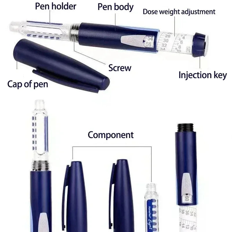 Lancette pour le diabète, seringue à insuline, produits pour le diabète, injection de glycémie, stylo 3ml, emballage portable