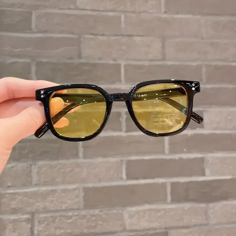 Lunettes de soleil pour enfants Vintage carré UV400 lunettes de soleil en plein air mignon fille garçon mode lunettes Protection classique enfants lunettes de soleil