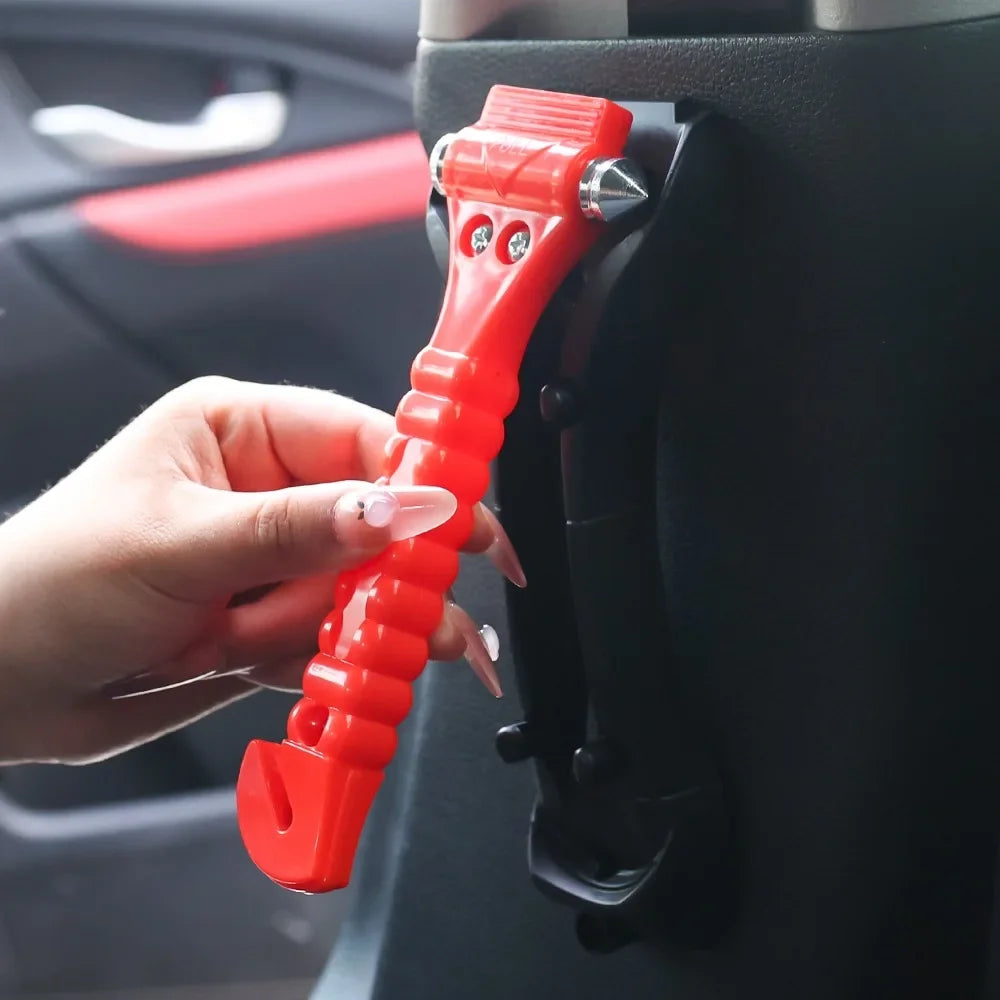 Marteau d'évacuation d'urgence 2 en 1, marteau de sécurité en acier au carbone de haute dureté, coupe-ceinture de sécurité pour camion automobile et Bus