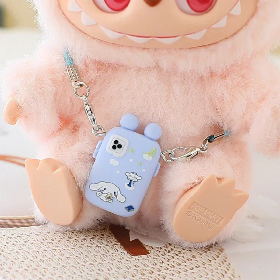 Pour Labubu accessoires pour Crybaby accessoires Style dessin animé appareil photo téléphone sac en peluche poupée accessoires pendentif ventilateur cadeau d'anniversaire