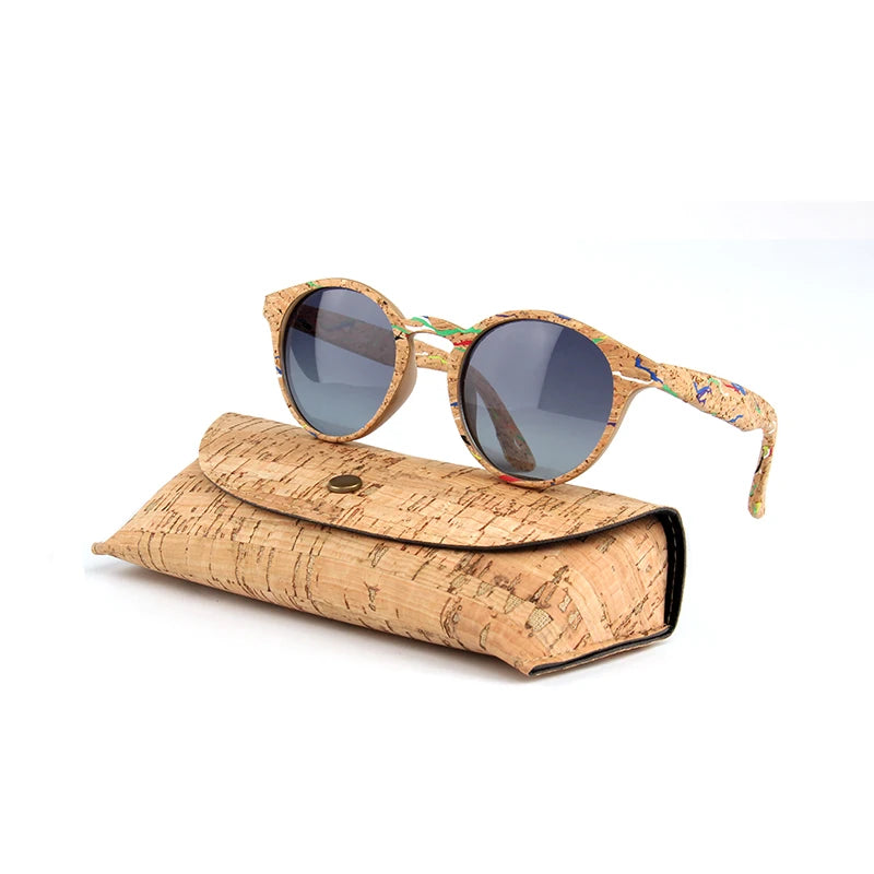 Kenbo haute qualité ronde bois bambou Grain lunettes de soleil polarisées avec étui mode femmes homme nuances lunettes de soleil en bois