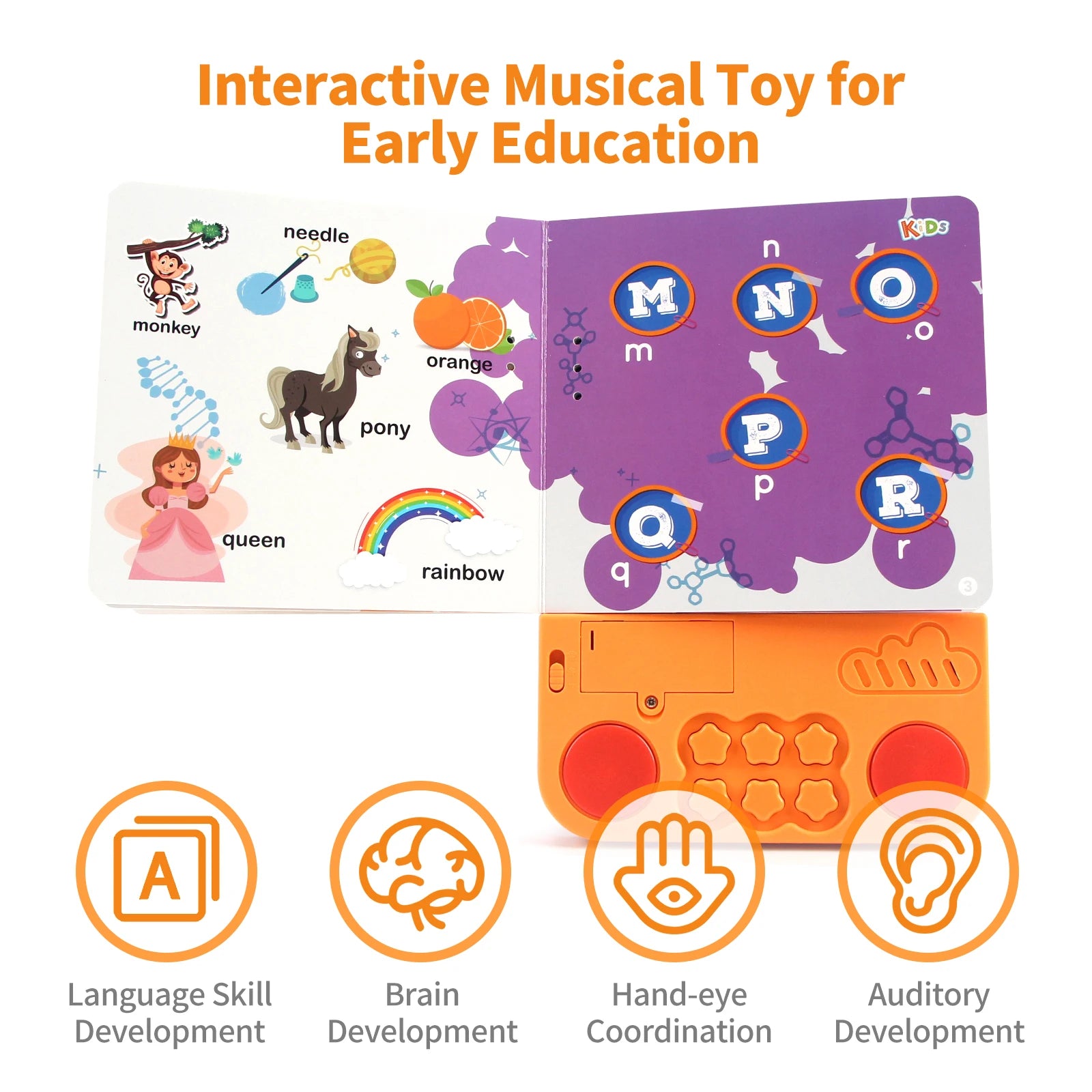 Livres Audio électroniques pour enfants, livres cognitifs avec mélodie et lumières, sons de batterie, jouets éducatifs interactifs préscolaires