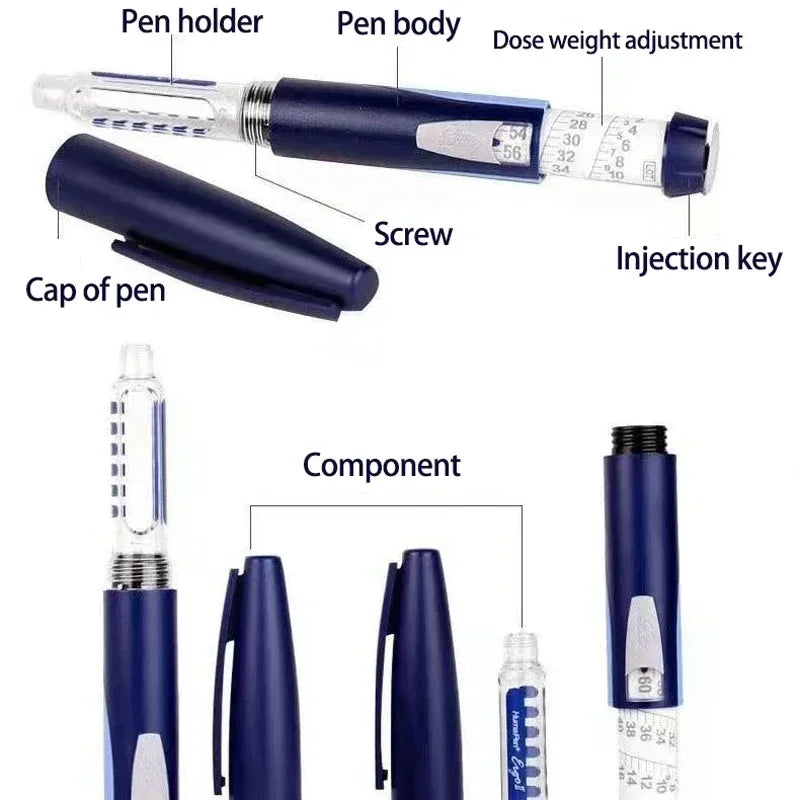 Lancette pour le diabète, seringue à insuline, produits pour le diabète, injection de glycémie, stylo 3ml, emballage portable