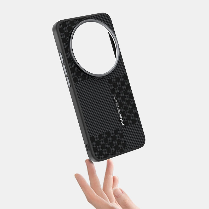 Magsafe case for Xiaomi 15 Ultra, slim, rigid, magnetic, wireless charging, carbon fiber, penguin, leather case, metal lens case