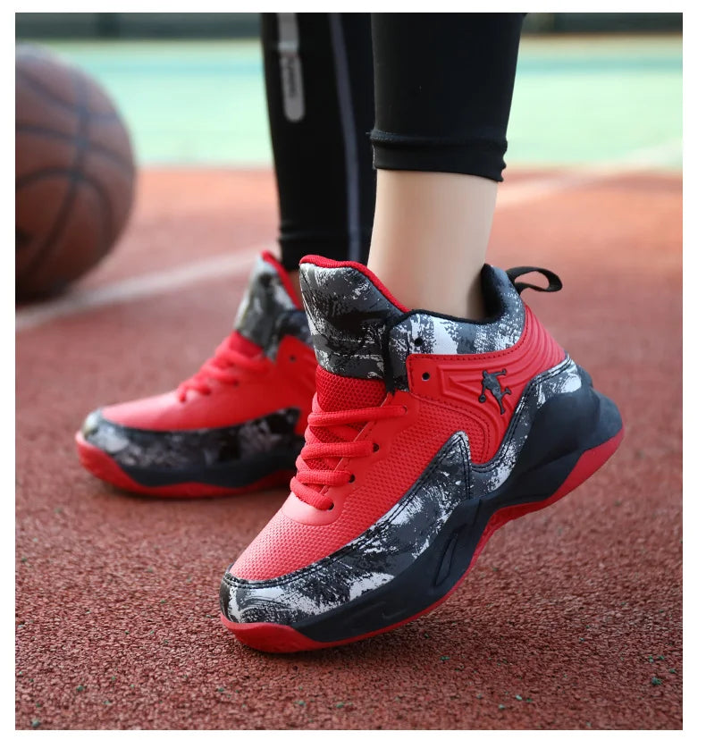 Chaussures de Basket-ball pour enfants, baskets d'extérieur antidérapantes, de sport, de course, d'entraînement, de marche