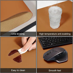 Tapis de bureau en cuir de liège, tapis de bureau pour clavier, grand tapis de souris de jeu, bloc d'écriture de bureau pour le bureau et la maison