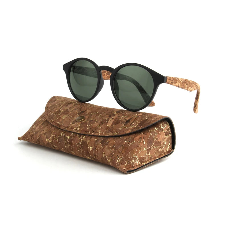 Kenbo haute qualité ronde bois bambou Grain lunettes de soleil polarisées avec étui mode femmes homme nuances lunettes de soleil en bois