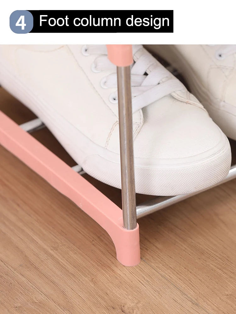 Chaussures T1 multicouches et peu encombrantes, rangement domestique simple, trois et quatre couches, supports à chaussures, 3/4
