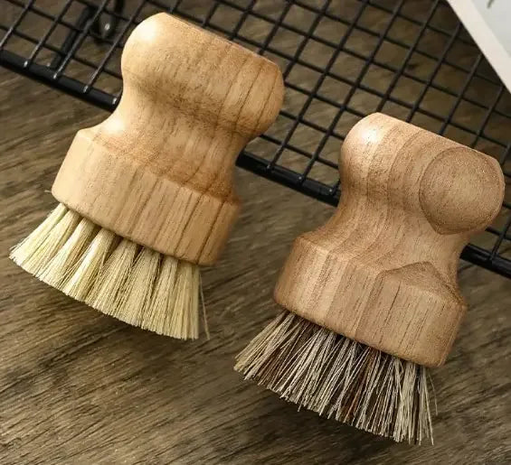 Brosse de nettoyage de cuisine, brosse à vaisselle en bois avec Sisal naturel et noix de coco, Durable, Portable, écologique, zéro déchets, 2 pièces/ensemble