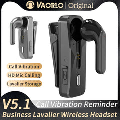 Bluetooth 5.1 casque sans fil écouteur d'affaires avec micro HD appel mains libres rappel de vibrations crochet d'oreille sport conduite casque